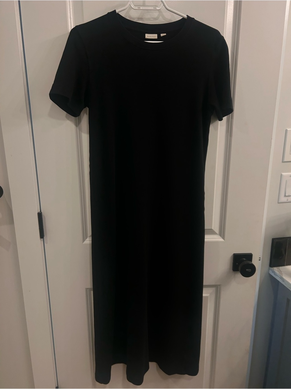 Babaton Black Maxi T-Shirt Dress